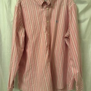 Brooks Brothers Regent Pink and White Polo Shirt XXL